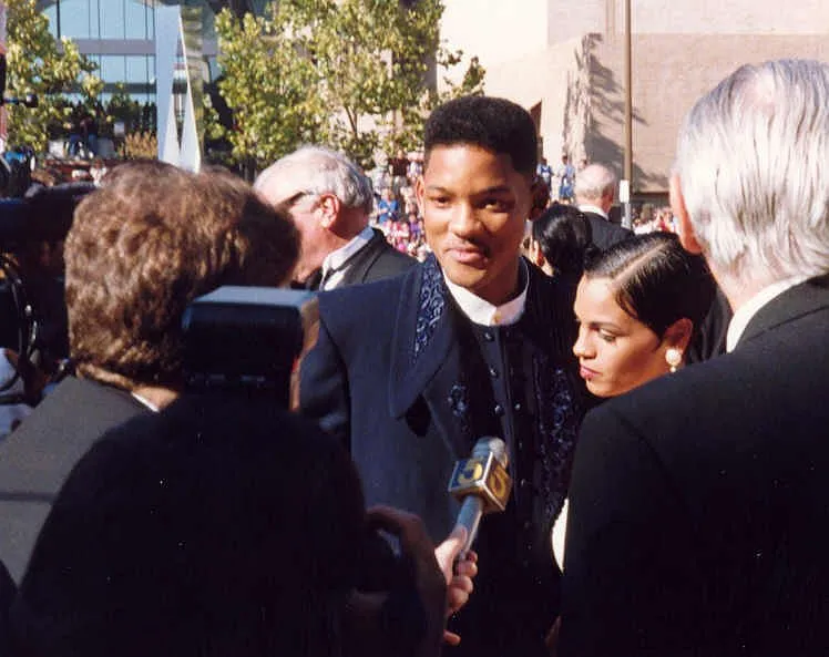 Will Smith being interviewed on the red carpet at the 1993 Emmy Awards